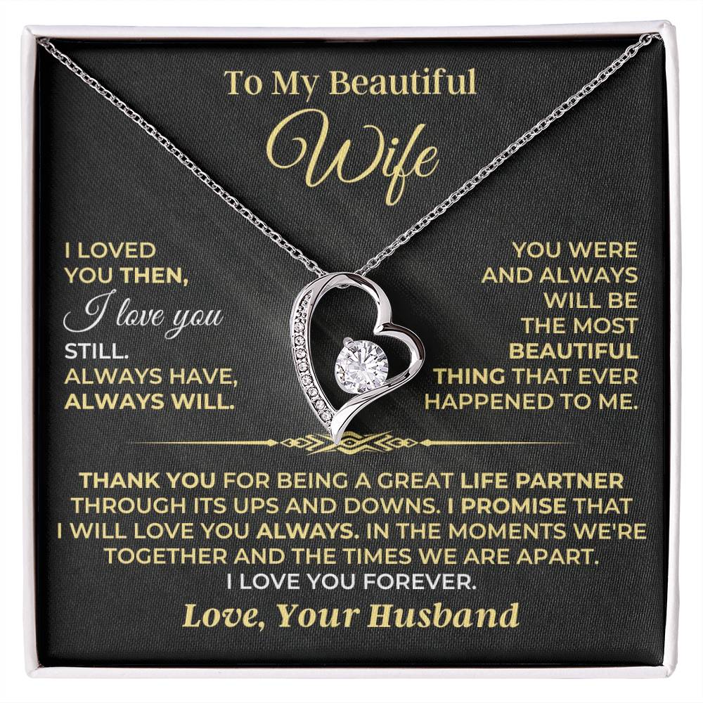 To My Beautiful Wife - Forever Love Gift Set - Ss532 Forever Love Necklace