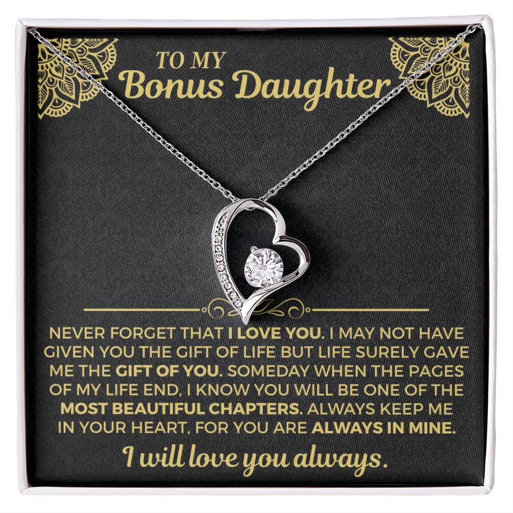 To My Bonus Daughter - Forever Love Gift Set - Ss558 Forever Love Necklace