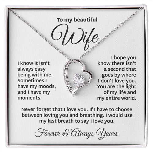 The Light Of My Life To My Wife Necklace Forever Love Necklace