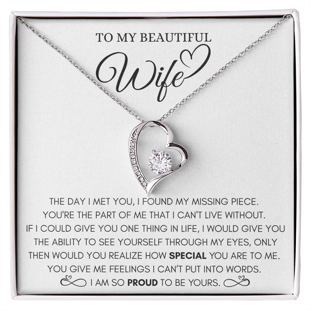 Wife - I Am So Proud To Be Yours. Forever Love & Earrings Set Forever Love Necklace