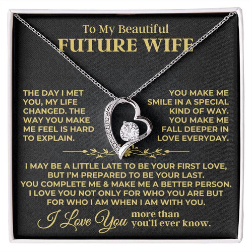 To My Beautiful Future Wife - Forever Love Gift Set - Ss546 Forever Love Necklace