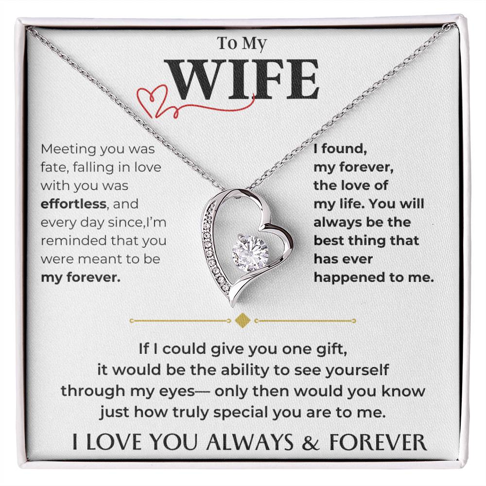 To My Beautiful Wife, I Love You Always & Forever - Forever Love Necklace