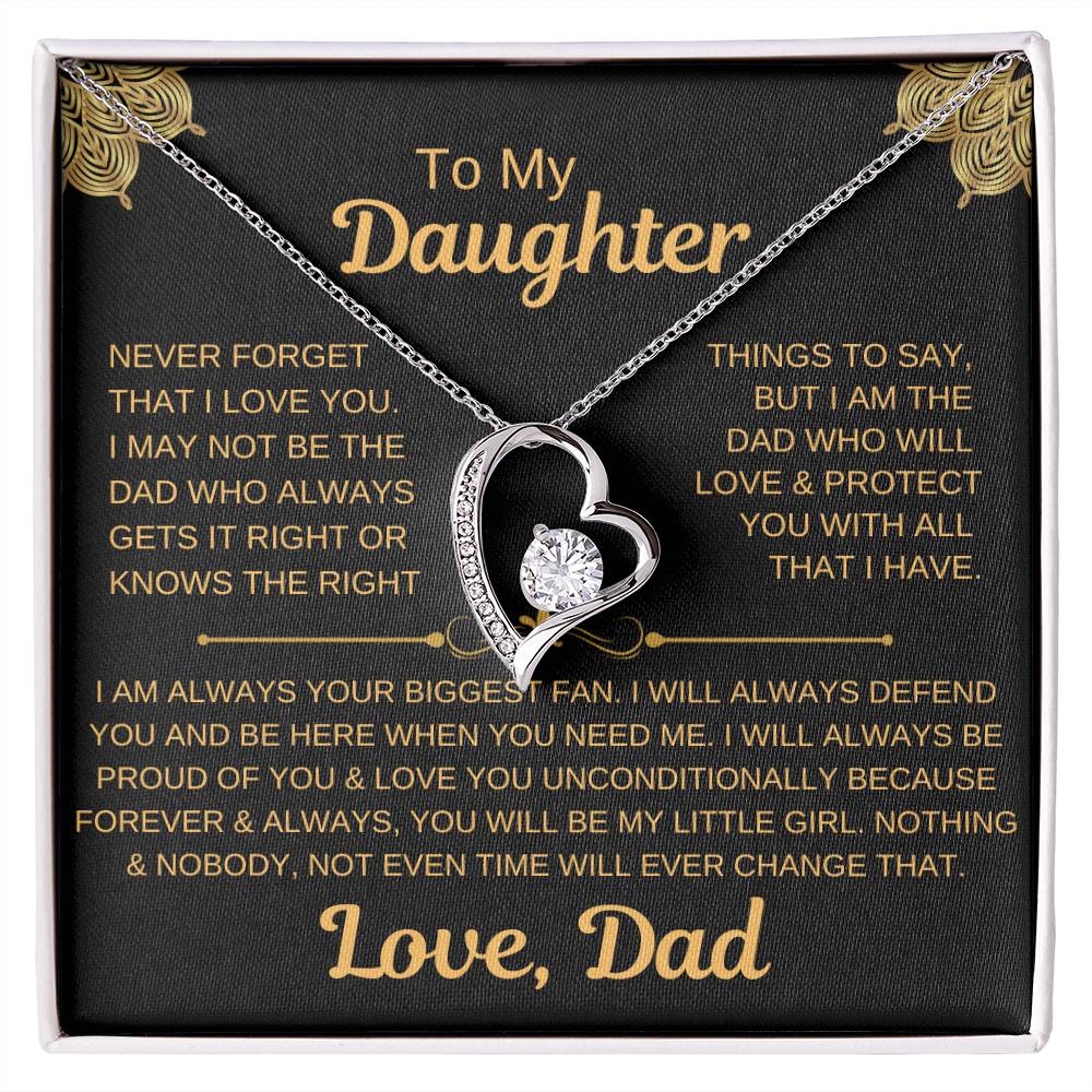 To My Daughter-Forever Love Necklace Forever Love Necklace