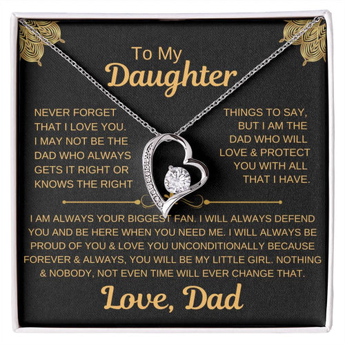 To My Daughter-Forever Love Necklace Forever Love Necklace