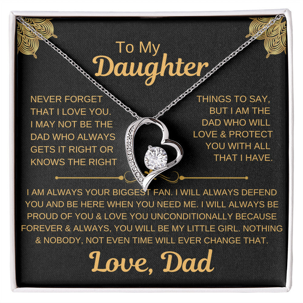To My Daughter-Forever Love Necklace Forever Love Necklace