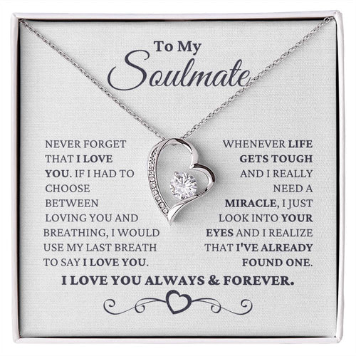 Gift For Soulmate - I Just Look Into Your Eyes Necklace Forever Love Necklace