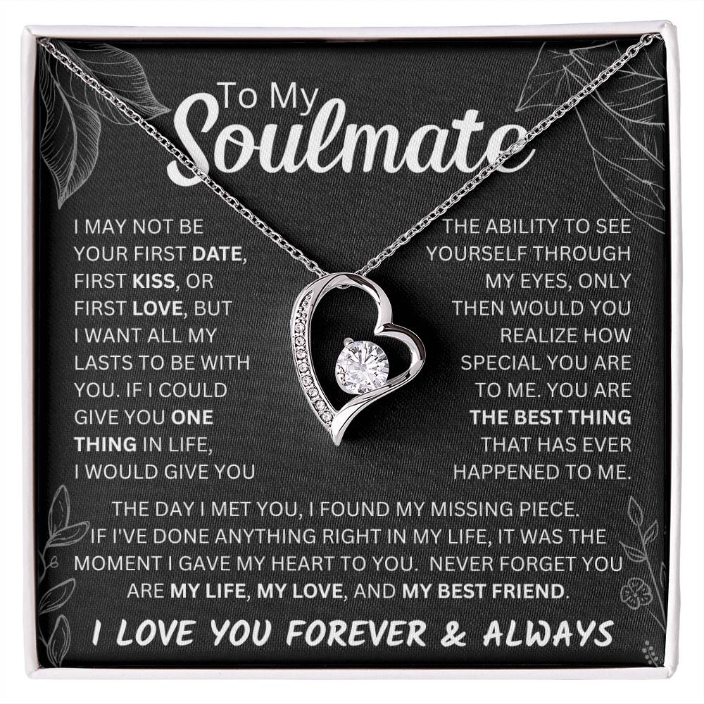 To My Soulmate Forever & Always Forever Love Necklace