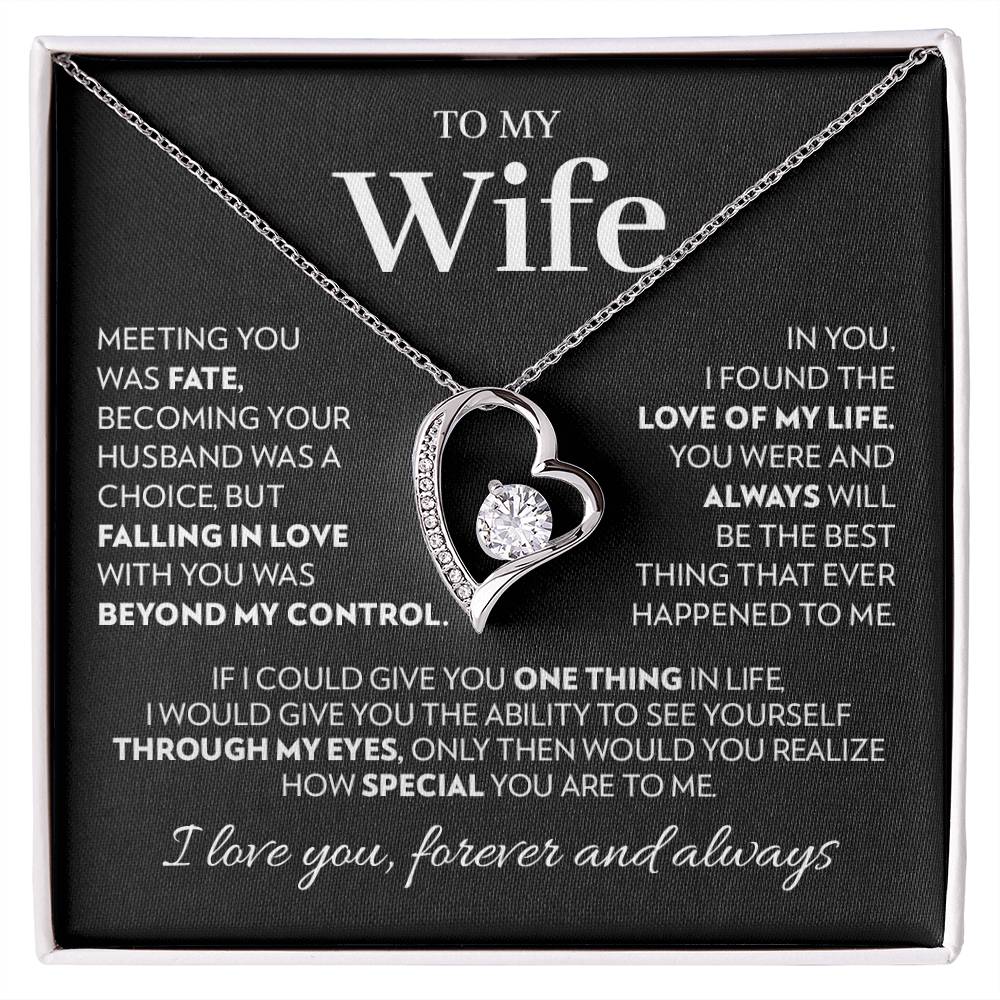 Gift For Wife - Love Of My Life - White Forever Love Necklace Forever Love Necklace