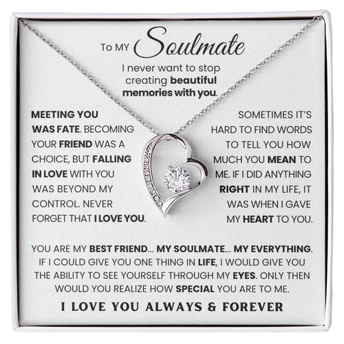 To My Soulmate - You Are My Best Friend My Soulmate My Everything - Forever Love Necklace