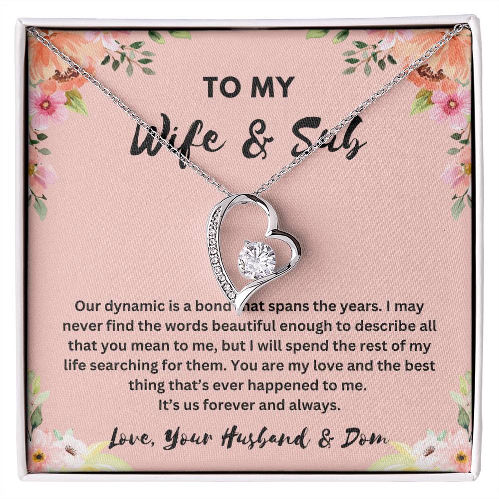 Customizable Bdsm Necklace, Wife & Submissive Necklace, Gift For Submissive, Bdsm Gift, Gift From Dom, Anniversary, Christmas, Discreet Forever Love Necklace
