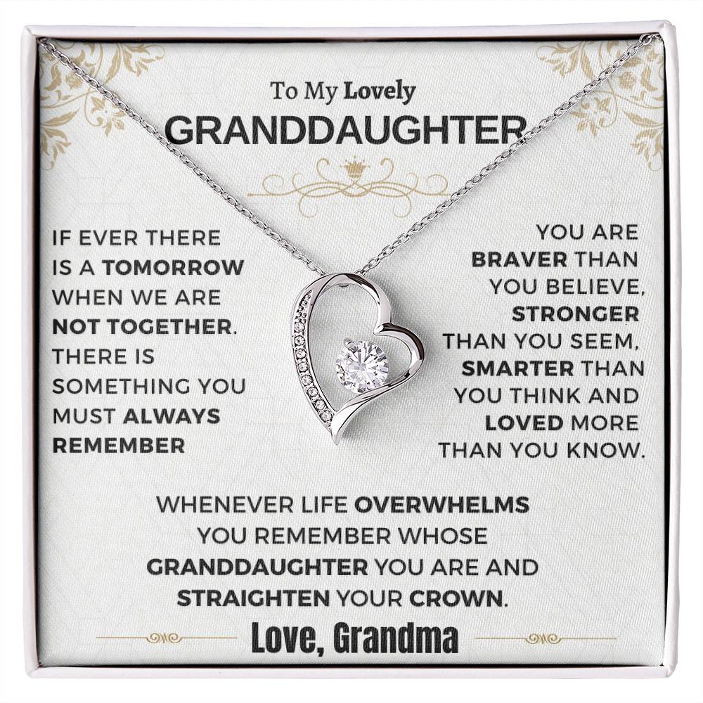 Gift For Granddaughter - Loved More Than You Know Forever Love Necklace