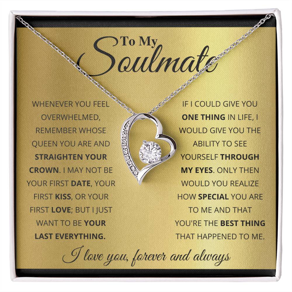 Heart Necklace My Soulmate Forever Love Necklace