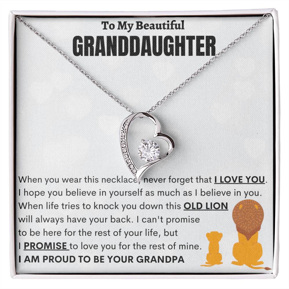 Gift For Granddaughter From Grandpa Forever Love Necklace