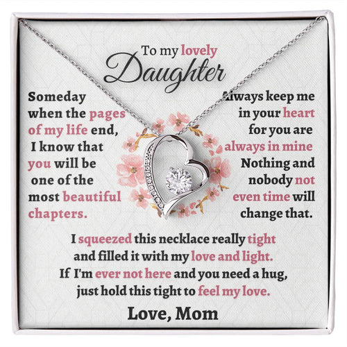 Gift For Daughter From Mom - Feel My Love Forever Love Necklace