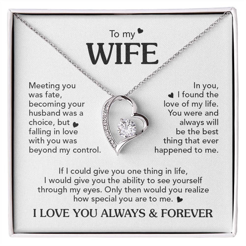 To My Wife Choice Foreve Love Necklace Forever Love Necklace