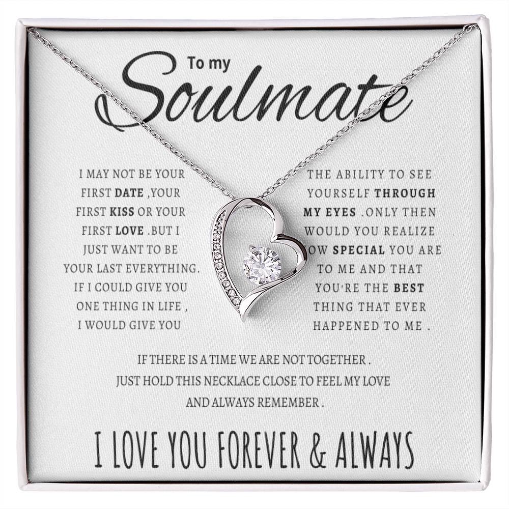To My Soulmate Forever Love Necklace Forever Love Necklace