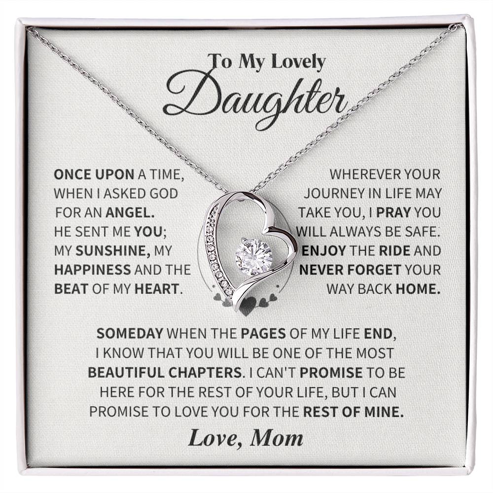 Daughter Gift- From Mom Forever Love Necklace