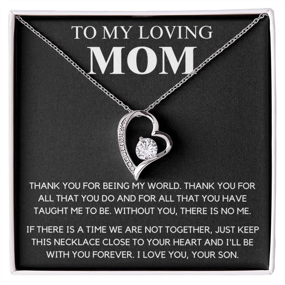 To My Mom Thank You Forever Love Forever Love Necklace