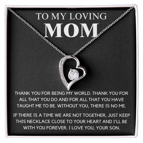 To My Mom Thank You Forever Love Forever Love Necklace