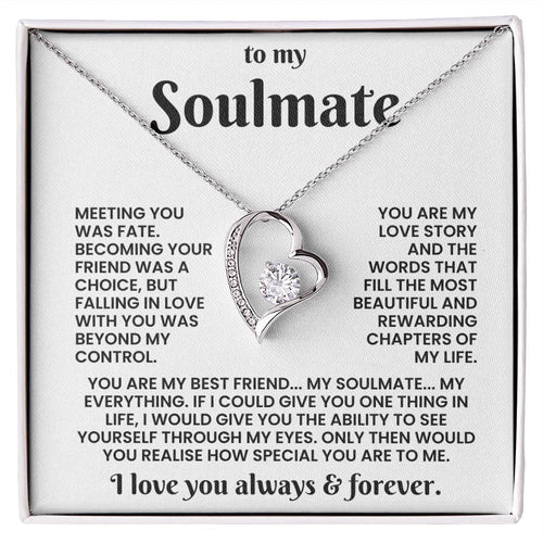 To My Soulmate You Are My Heart'S Home Forever Love Necklace