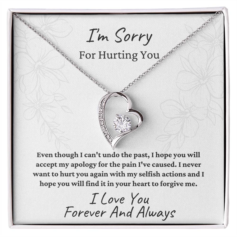 I'M Sorry For Hurting You Flower Forever Love Necklace Forever Love Necklace
