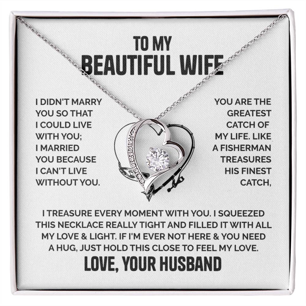 Wife Heart Necklace Love Husband Forever Love Necklace