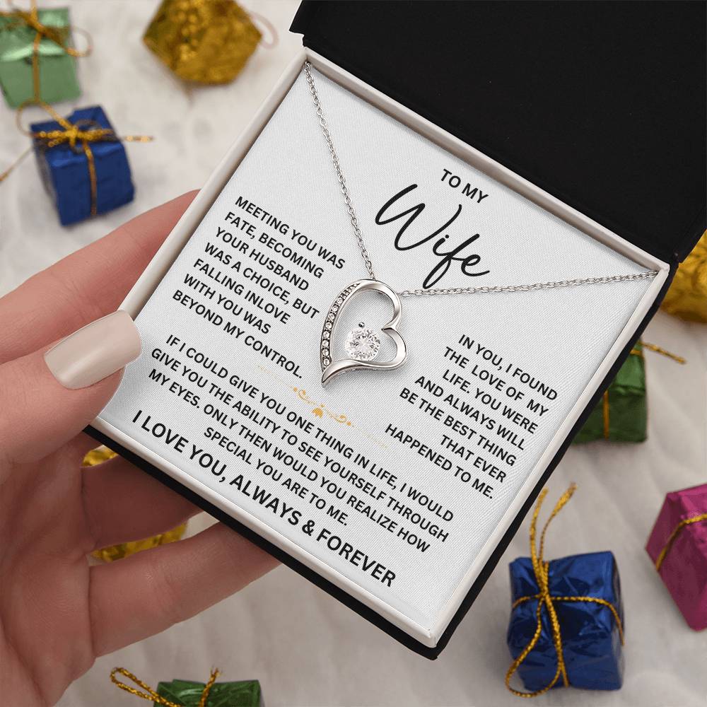 To My Wife - Forever Love Necklace Gift - Forever Love Necklace
