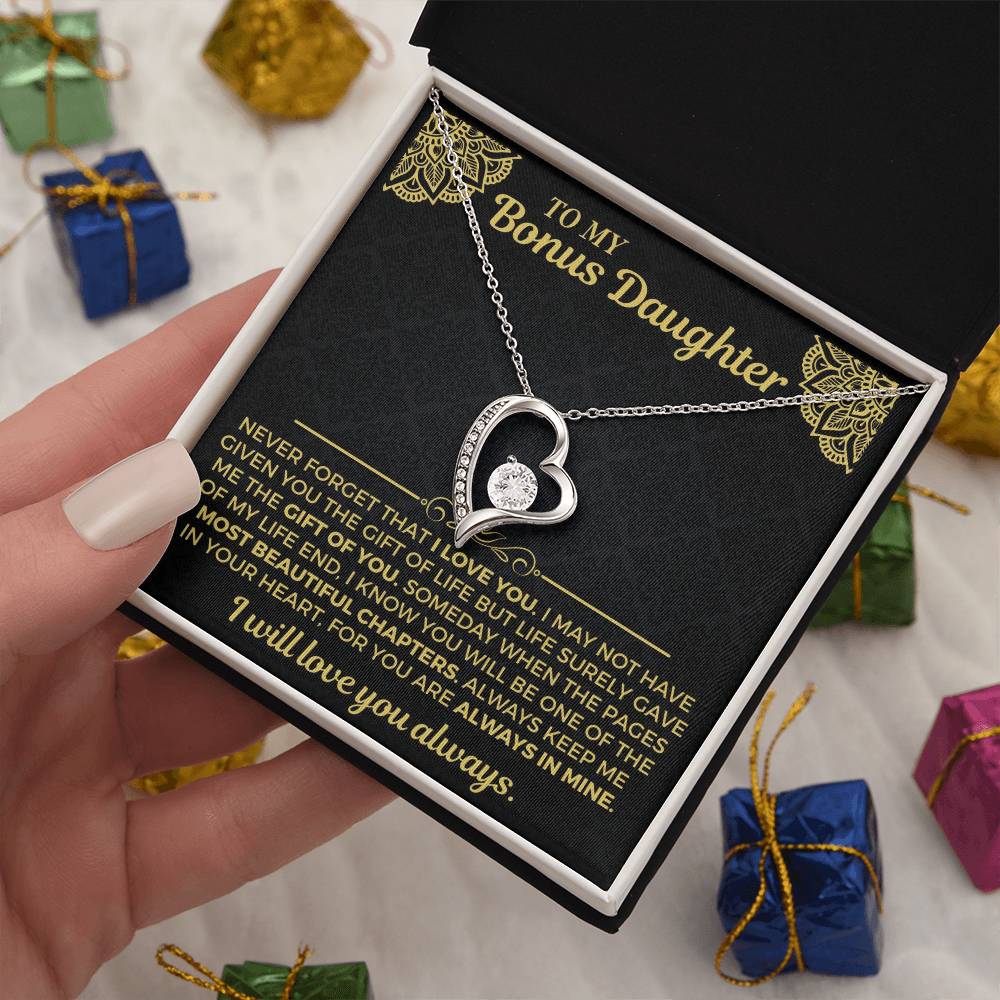 To My Bonus Daughter - Forever Love Gift Set - Ss558 Forever Love Necklace