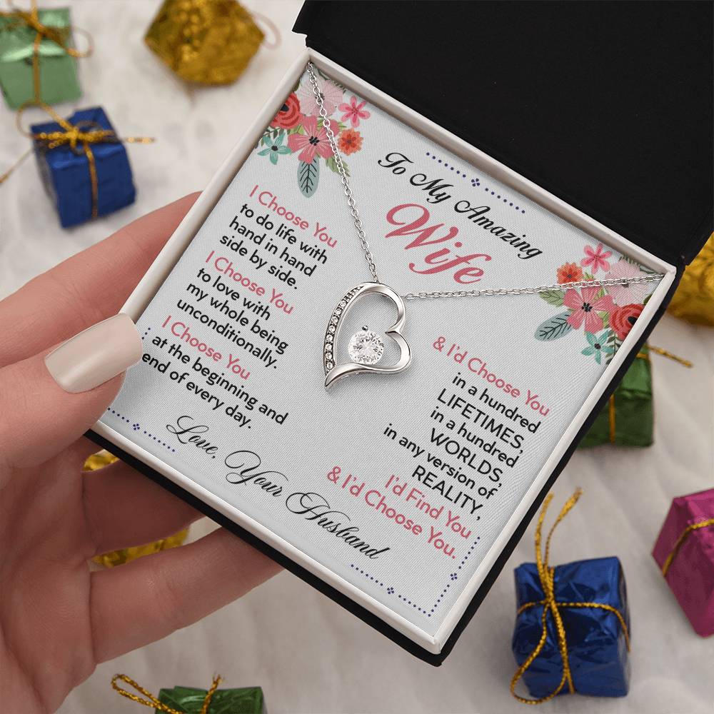 To My Wife I Choose You Forever Love Necklace Forever Love Necklace