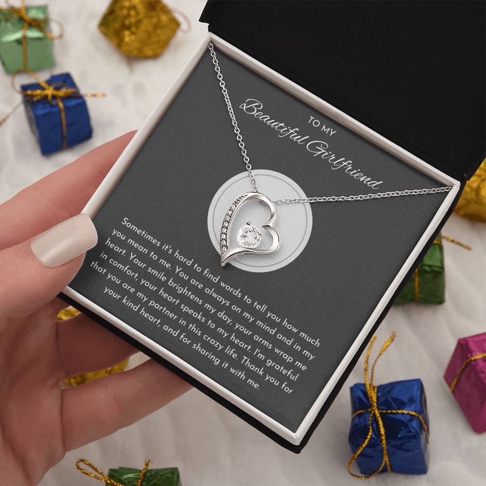 To My Beautiful Girlfriend Forever Love Necklace