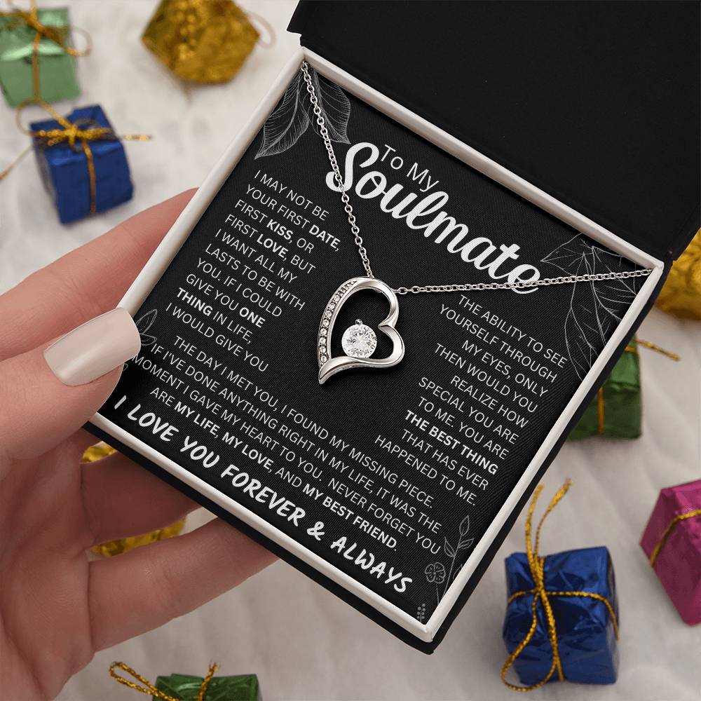 To My Soulmate Forever & Always Forever Love Necklace