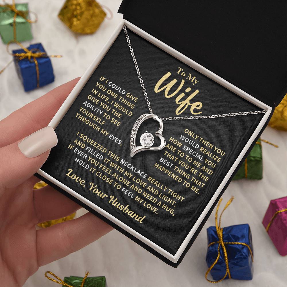 Wife Gift, Love And Light Forever Love Necklace Forever Love Necklace