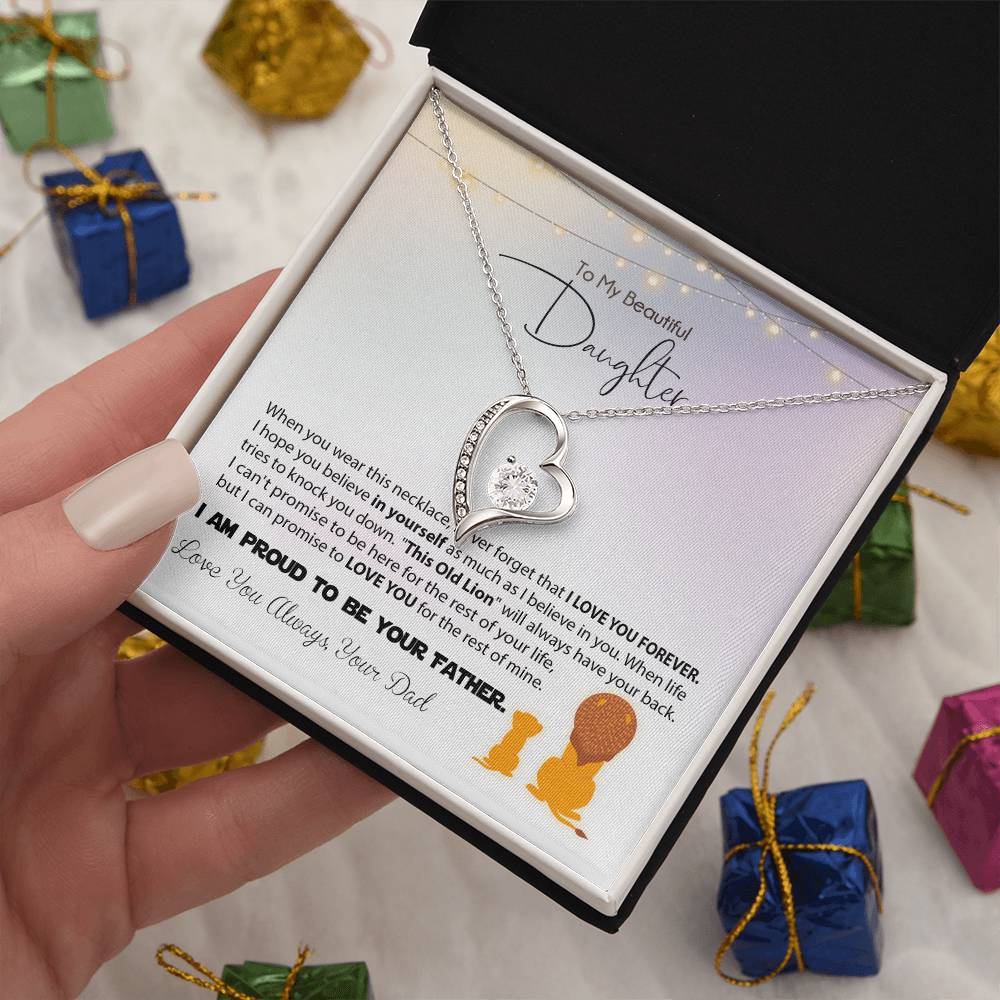 Love You Always, Dadto My Beautiful Daughter - I'M Proud To Be Your Father - Forever Love Necklace