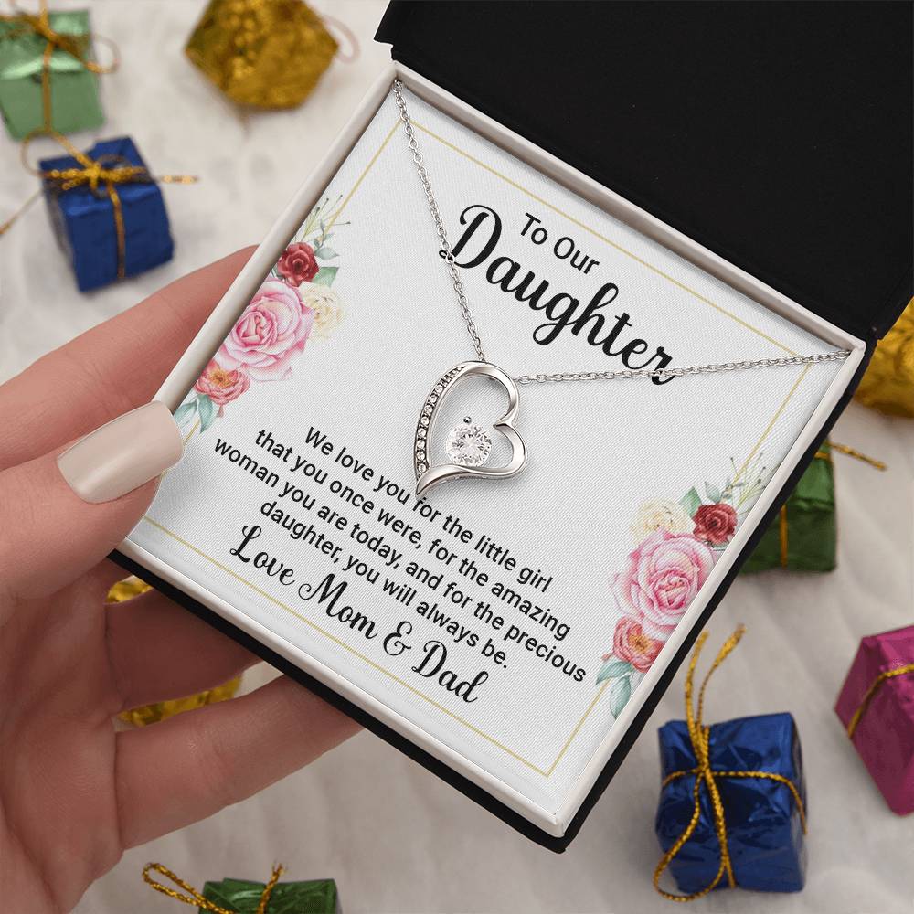 Heartstrings - Forever Love Necklace - Daughter Little Girl You Once Were Forever Love Necklace