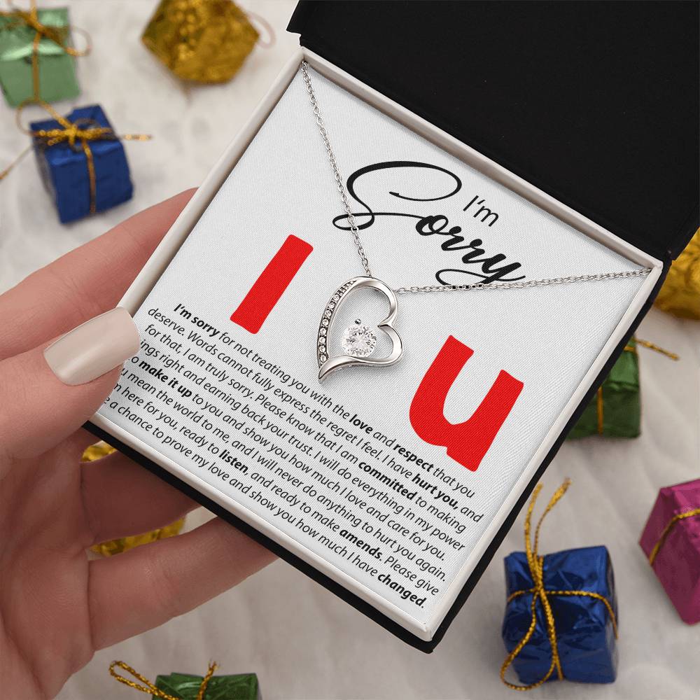 I'M Sorry - I Love You - Forever Love Necklace Forever Love Necklace