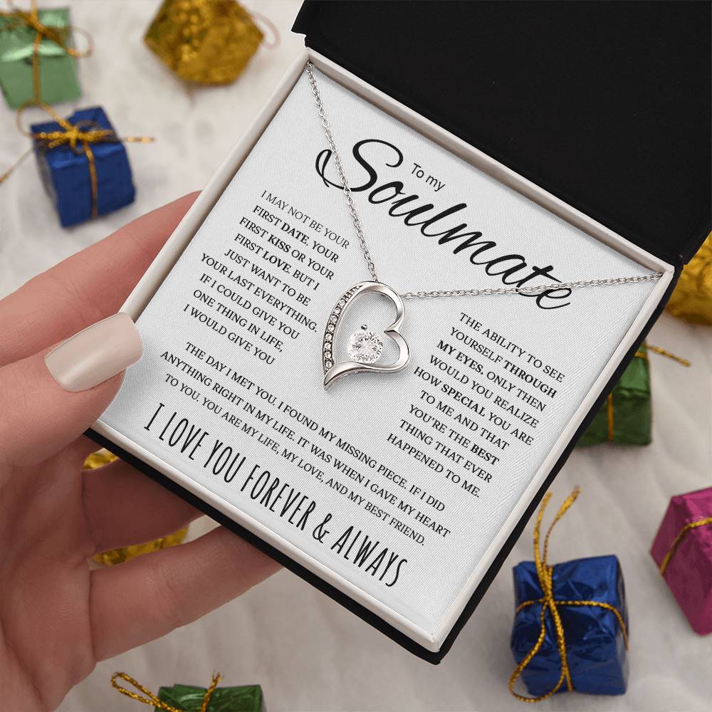 To My Soulmate My Life My Love My Best Friend Forever Love Necklace Forever Love Necklace