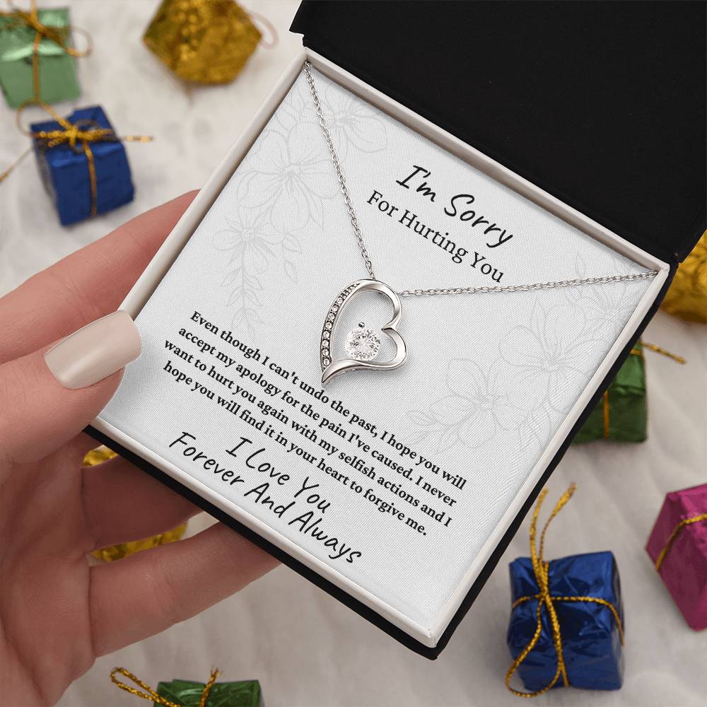 I'M Sorry For Hurting You Flower Forever Love Necklace Forever Love Necklace