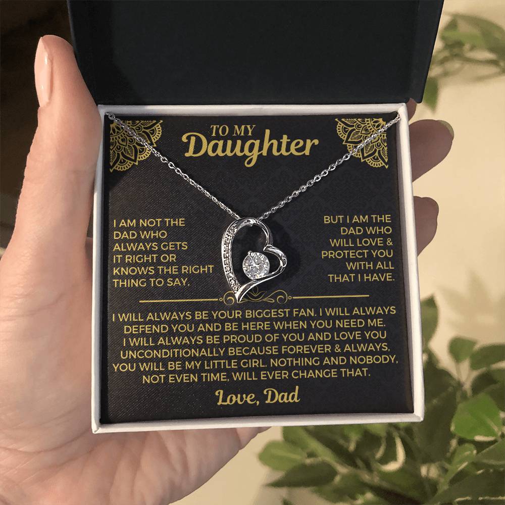 To My Daughter - Love Dad - Beautiful Gift Set - Forever Love Necklace