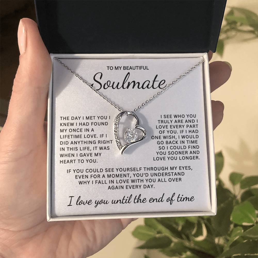 Gift For Soulmate Once In A Lifetime Love Forever Love Necklace Forever Love Necklace