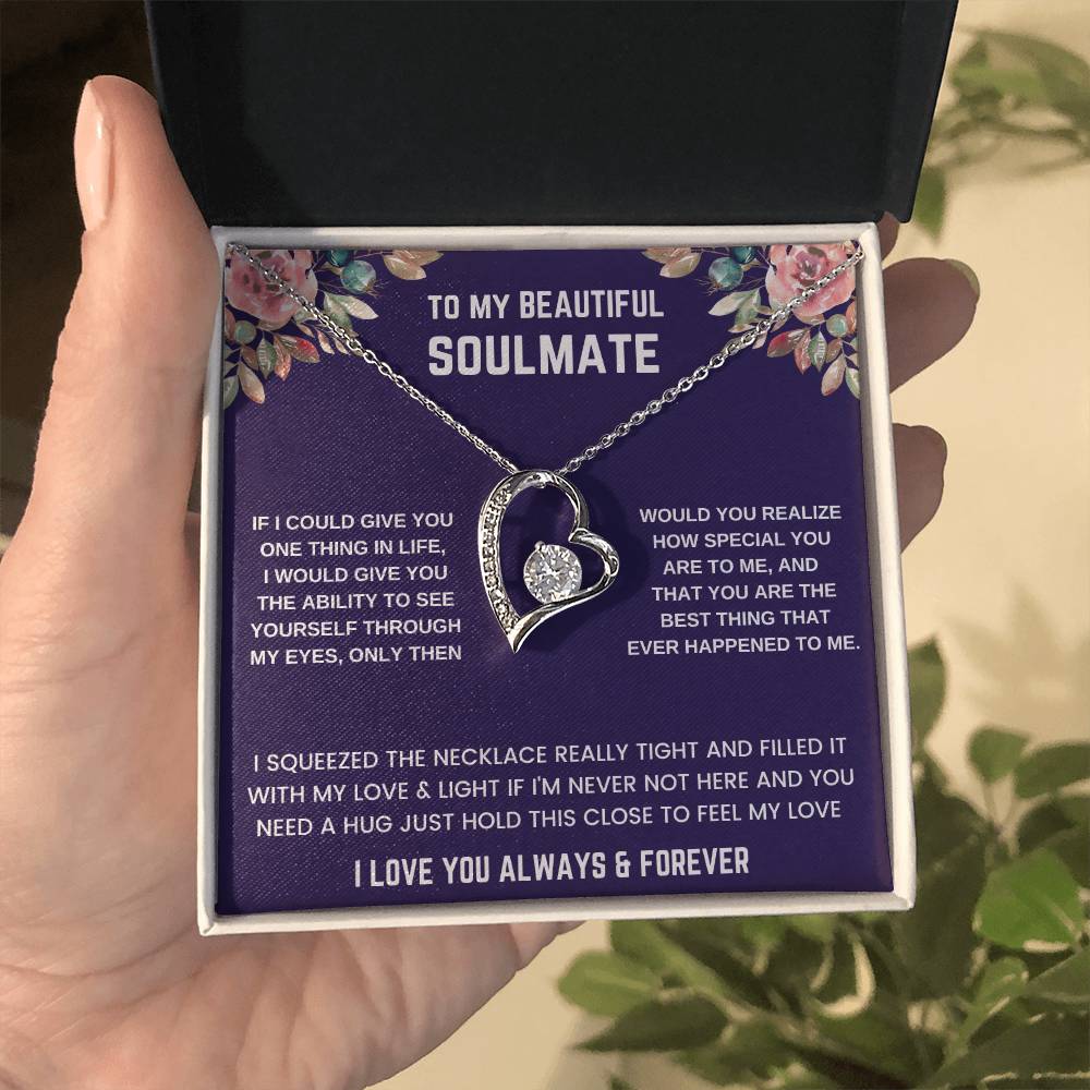 To Beautiful Soulmate If I Could Forever Love Necklace