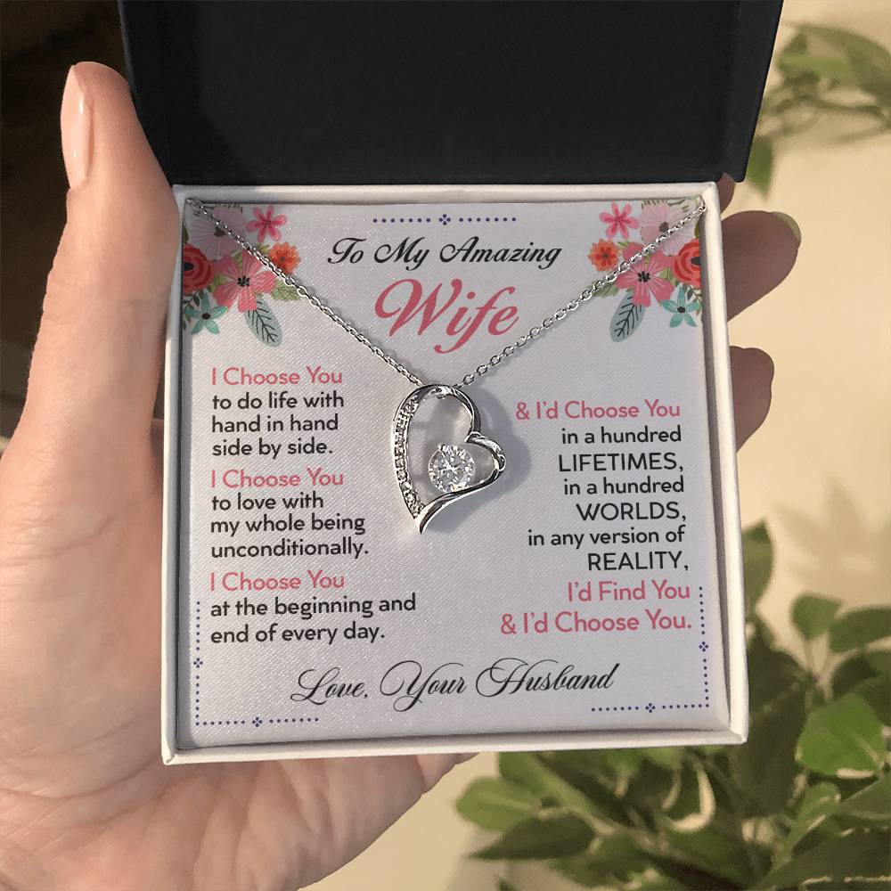 To My Wife I Choose You Forever Love Necklace Forever Love Necklace