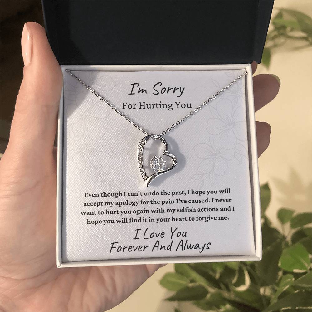 I'M Sorry For Hurting You Flower Forever Love Necklace Forever Love Necklace
