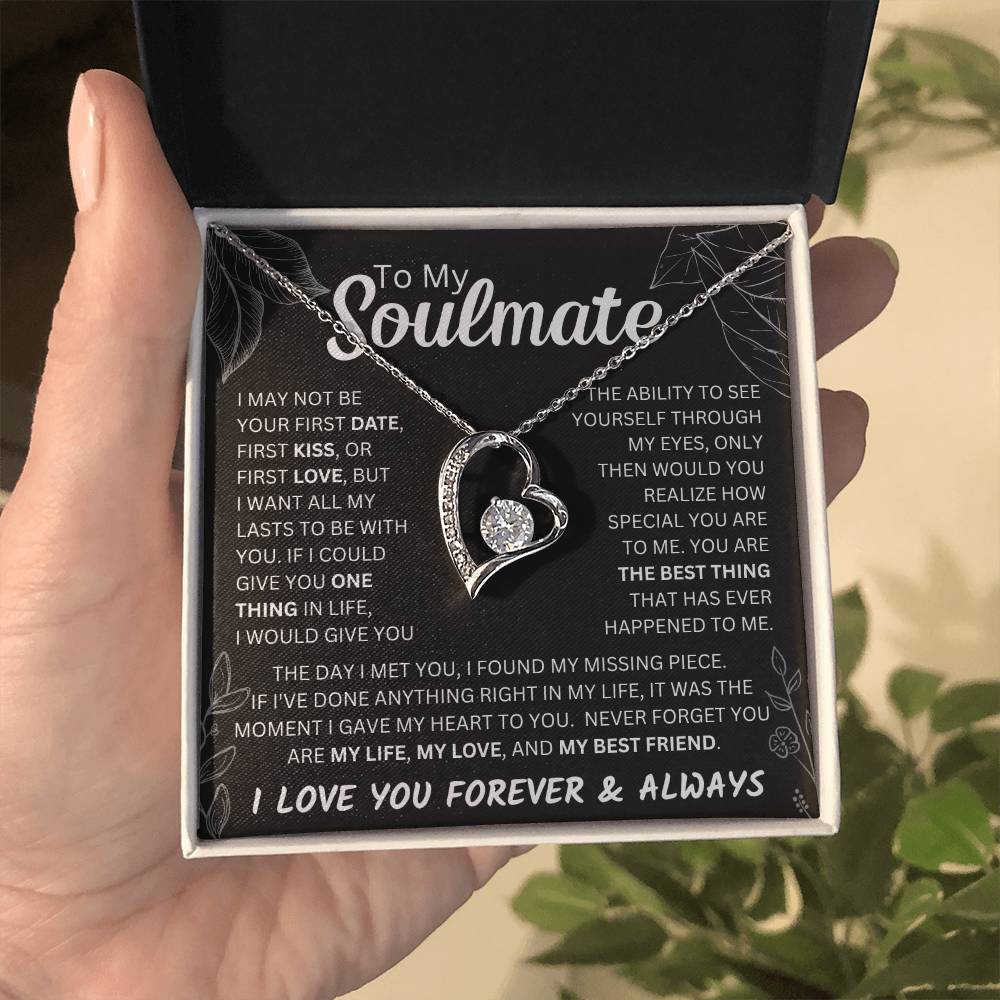 To My Soulmate Forever & Always Forever Love Necklace