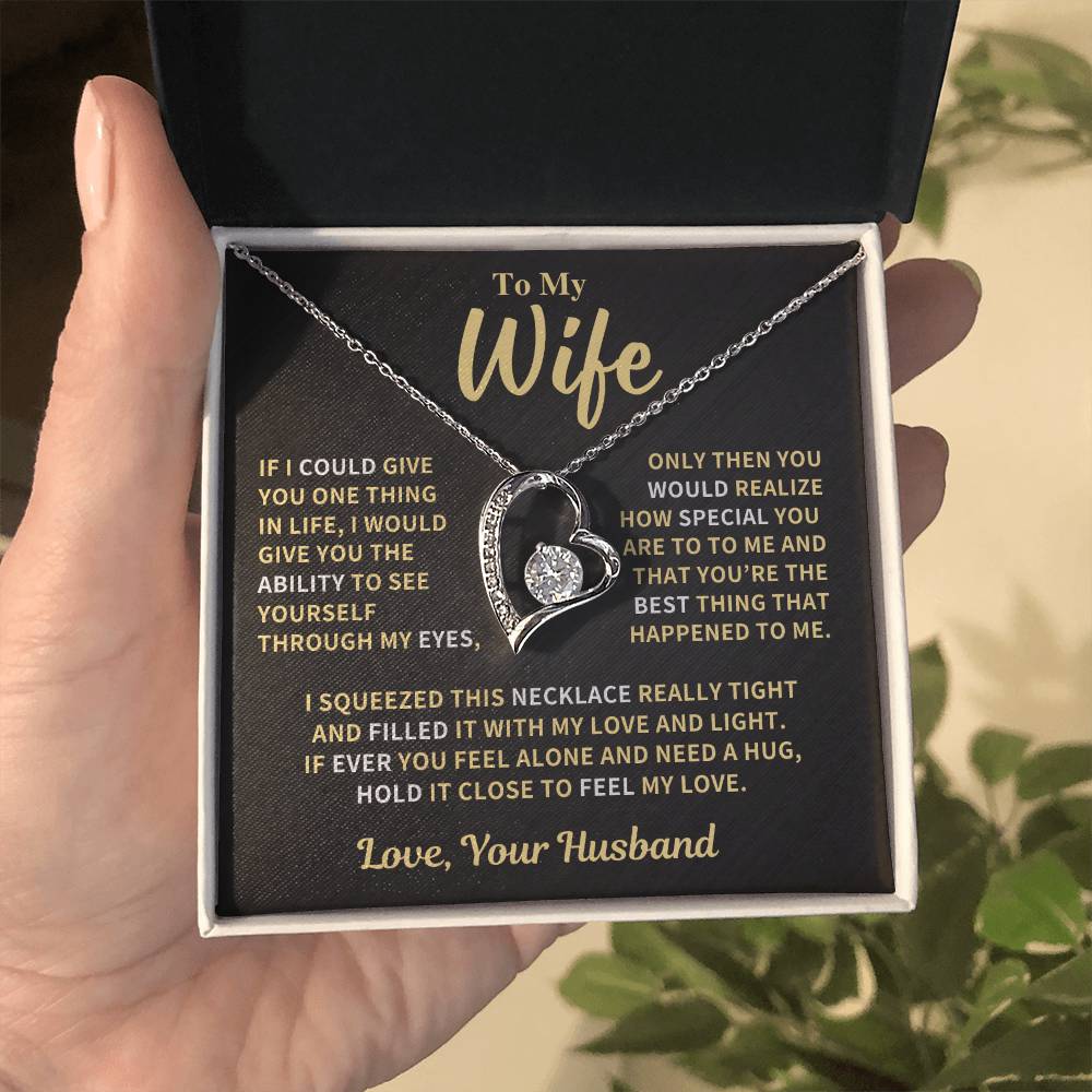 Wife Gift, Love And Light Forever Love Necklace Forever Love Necklace