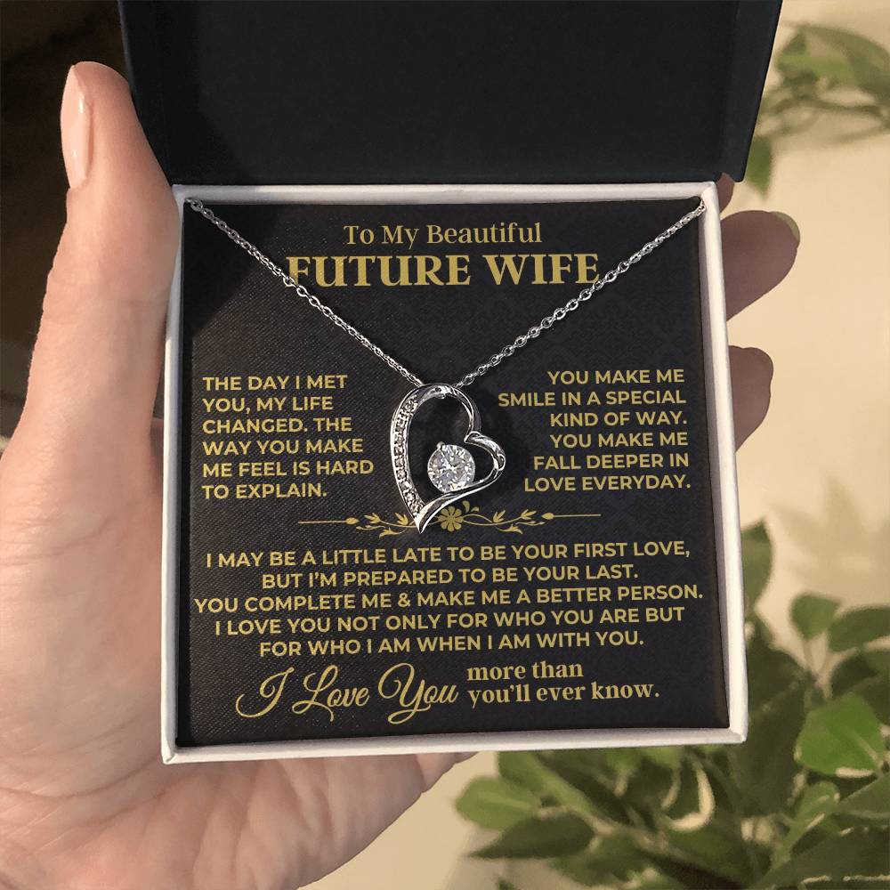 To My Beautiful Future Wife - Forever Love Gift Set - Ss546 Forever Love Necklace
