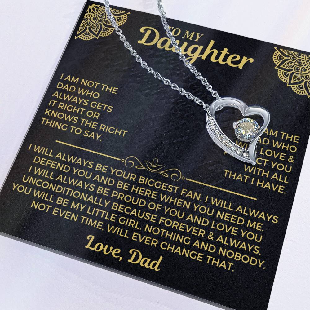 To My Daughter - Love Dad - Beautiful Gift Set - Forever Love Necklace