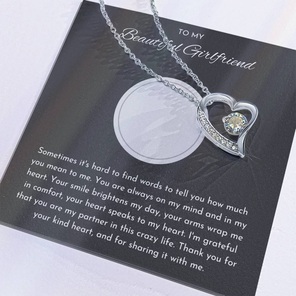 To My Beautiful Girlfriend Forever Love Necklace