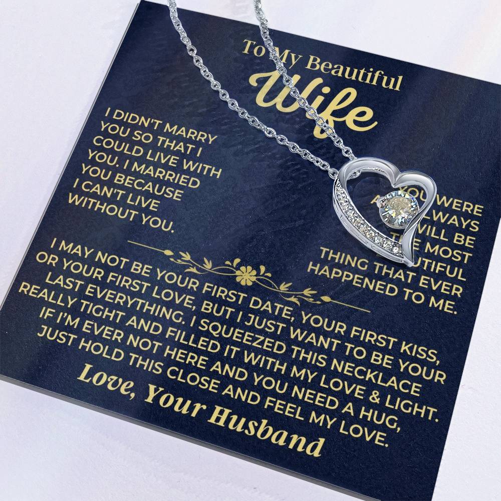 To My Beautiful Wife - Forever Love Gift Set - Ss535 Forever Love Necklace