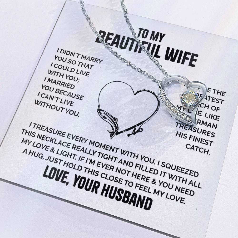 Wife Heart Necklace Love Husband Forever Love Necklace