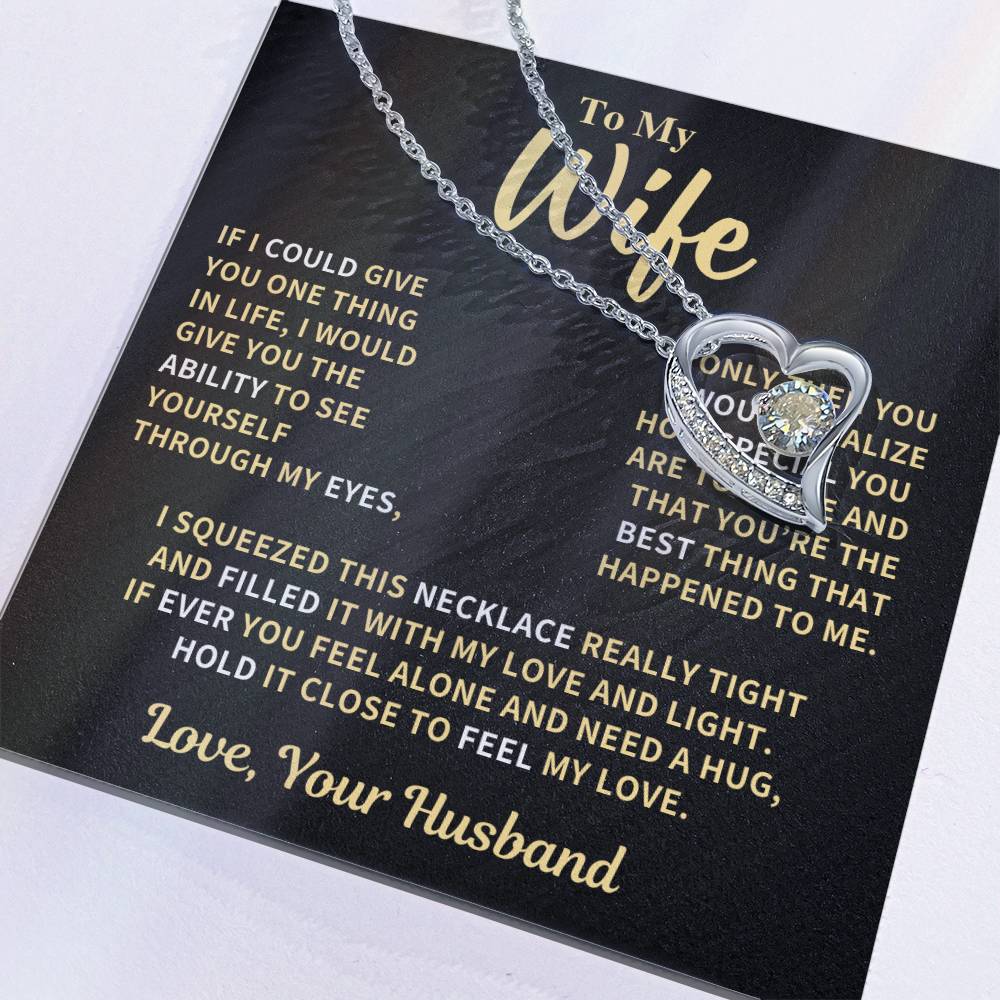 Wife Gift, Love And Light Forever Love Necklace Forever Love Necklace
